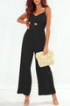 India Smocked Spaghetti Strap Wide Leg Jumpsuits - Vestir en Moda