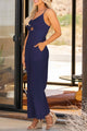 India Smocked Spaghetti Strap Wide Leg Jumpsuits - Vestir en Moda