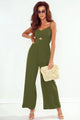 India Smocked Spaghetti Strap Wide Leg Jumpsuits - Vestir en Moda