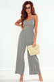 India Smocked Spaghetti Strap Wide Leg Jumpsuits - Vestir en Moda