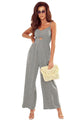 India Smocked Spaghetti Strap Wide Leg Jumpsuits - Vestir en Moda
