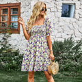 Ines Spring Autumn French Square Collar Dresses - Vestir en Moda