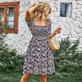 Ines Spring Autumn French Square Collar Dresses - Vestir en Moda