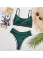 Iris U Neck Velvet Bra High Waist Bikini - Vestir en Moda