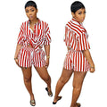 Isabella 2023 Fashion Striped Printed Two Piece Set Women - Vestir en Moda