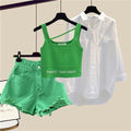Isabella New Style Casual White Chiffon Two Pieces Sets - Vestir en Moda