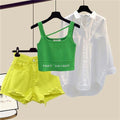 Isabella New Style Casual White Chiffon Two Pieces Sets - Vestir en Moda