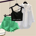 Isabella New Style Casual White Chiffon Two Pieces Sets - Vestir en Moda