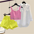 Isabella New Style Casual White Chiffon Two Pieces Sets - Vestir en Moda