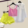 Isabella New Style Casual White Chiffon Two Pieces Sets - Vestir en Moda