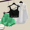 Isabella New Style Casual White Chiffon Two Pieces Sets - Vestir en Moda