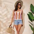 Isabella Stitching Contrast Color Knitwear Tank Tops - Vestir en Moda