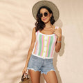 Isabella Stitching Contrast Color Knitwear Tank Tops - Vestir en Moda