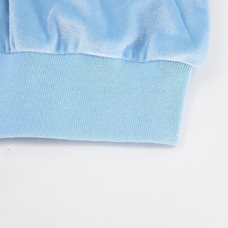 Isla Short Sleeve Fashionable Suede Three Piece Sets - Vestir en Moda