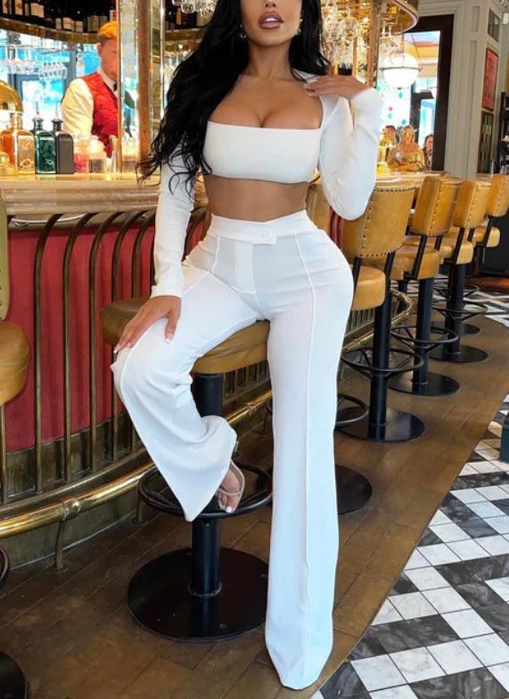 Jasmine Office Bootcut Fashionable Wide Leg Elegant Pants - Vestir en Moda
