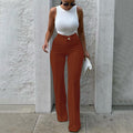 Jasmine Office Bootcut Fashionable Wide Leg Elegant Pants - Vestir en Moda
