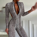 Jennifer Fashion Printed Jumpsuits Long Sleeve - Vestir en Moda