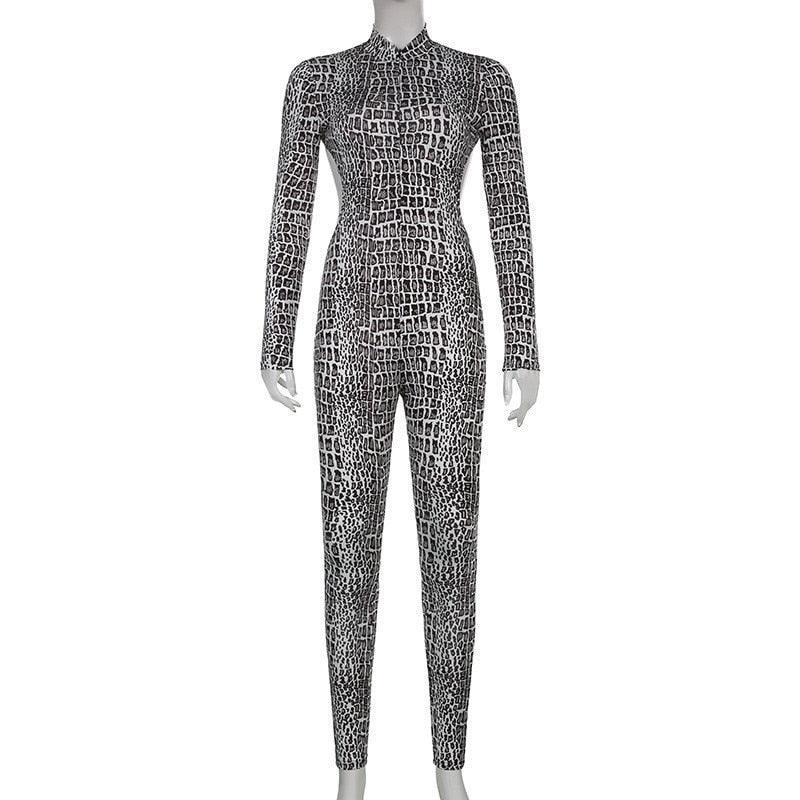 Jennifer Fashion Printed Jumpsuits Long Sleeve - Vestir en Moda