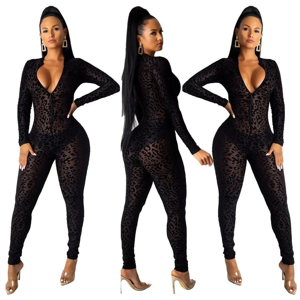 Jennifer Fashion Printed Jumpsuits Long Sleeve - Vestir en Moda