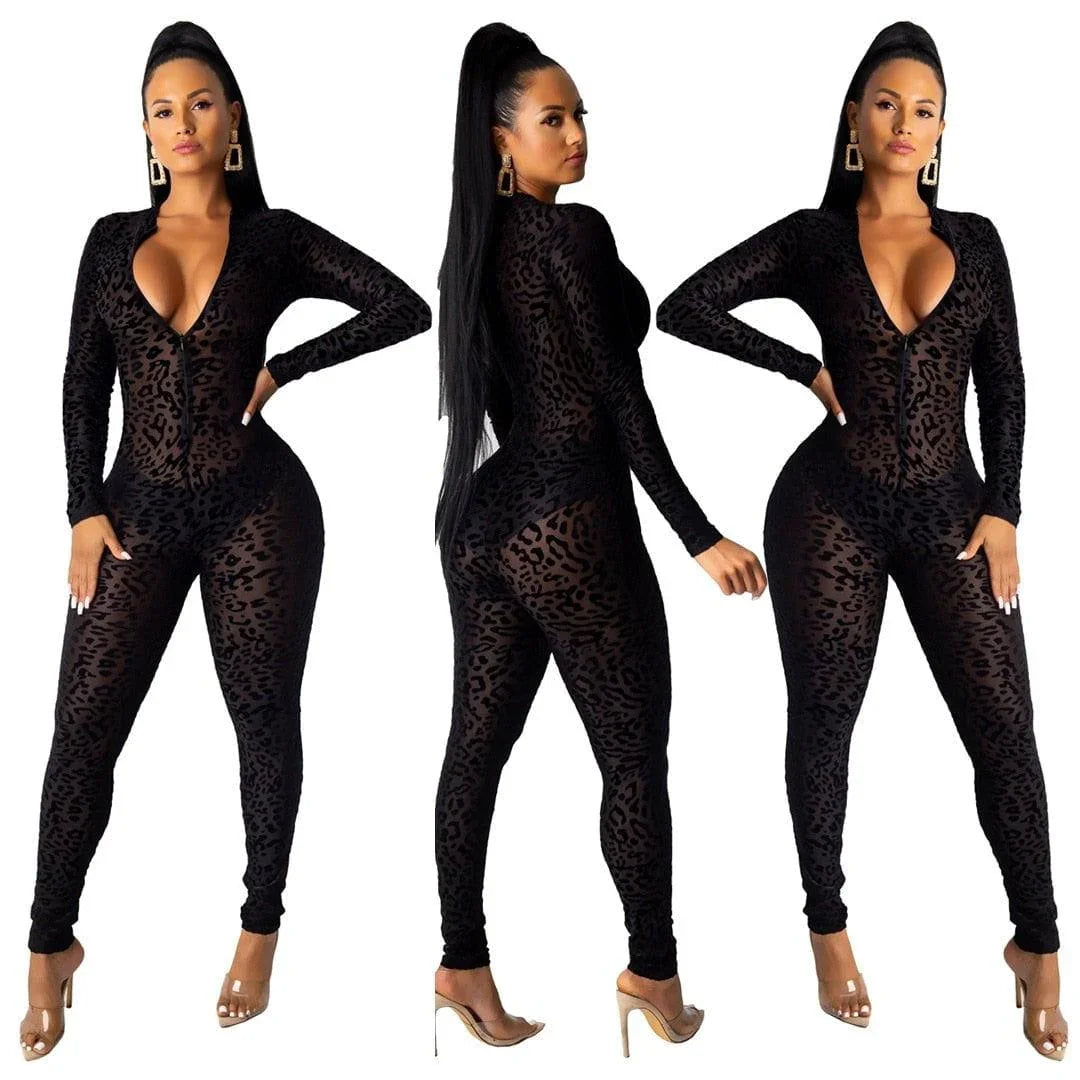 Jennifer Fashion Printed Jumpsuits Long Sleeve - Vestir en Moda