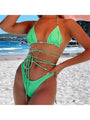 Jessia Lace-up Bandage Two Piece Swimsuit - Vestir en Moda