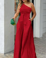 Jhoana Women Jumpsuits Spring Fashion One Shoulder Sleeveless - Vestir en Moda
