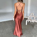 Jimena Women Clothing Sexy Strap Satin Dresses - Vestir en Moda
