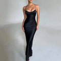 Jimena Women Clothing Sexy Strap Satin Dresses - Vestir en Moda