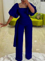 Jimena Women Jumpsuits High Waist Square Lantern Sleeves Elegant - Vestir en Moda