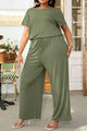 Jinairis Plus Size Drawstring Waist Short Sleeve Jumpsuits - Vestir en Moda