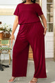 Jinairis Plus Size Drawstring Waist Short Sleeve Jumpsuits - Vestir en Moda