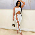 Joanna Sexy One Shoulder Sleeveless Hollow Out Outfits Jumpsuit - Vestir en Moda