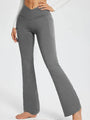 Jolene Solid Color Full Length Pocket Low Waist Flare Pants - Vestir en Moda