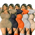 Jorgelina Winter V-neck Short Tight Dresses - Vestir en Moda