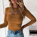 Joselin Chest Hollow-out Long-Sleeved Blouse - Vestir en Moda