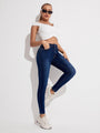 Journee Trousers Casual Stretch Trousers Women Ankle-Tied Denim - Vestir en Moda