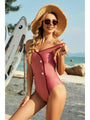 Journey Color V-neck Backless One Piece Swimwear - Vestir en Moda