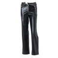 Juliana High Waist Straight Loose Wide Leg Casual Leather Pants - Vestir en Moda