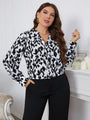 Juliet Vordemil Special Retro Fashionable Loose Leopard Print Top - Vestir en Moda