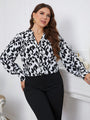 Juliet Vordemil Special Retro Fashionable Loose Leopard Print Top - Vestir en Moda
