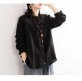 Juliette Ethnic Style Vintage Cotton Linen Casual O Neck Loose Shirt - Vestir en Moda