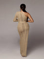 Julisa Sexy High Slit Knitted Dress One Shoulder Dresses - Vestir en Moda