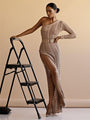 Julisa Sexy High Slit Knitted Dress One Shoulder Dresses - Vestir en Moda