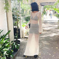 Juvenia Sexy Backless Knitted Hollow Dresses - Vestir en Moda