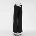 Kaia Contrast Color Casual Draping Mopping Wide Leg Design Pants - Vestir en Moda