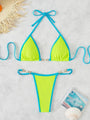 Kaliyah Halter Micro Bikini Thong Brazilian Bathing Suit Swimwear - Vestir en Moda