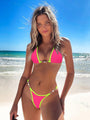 Kaliyah Halter Micro Bikini Thong Brazilian Bathing Suit Swimwear - Vestir en Moda