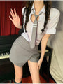 Kaliyah Sexy Short Sleeve Tie Shirt - Vestir en Moda