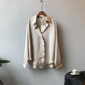Karen Spring Elegant Satin Shirt Women Long-Sleeved Blouse - Vestir en Moda