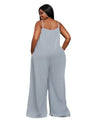 Karla Plus Size Sling Loose Bell Solid Color Jumpsuit - Vestir en Moda